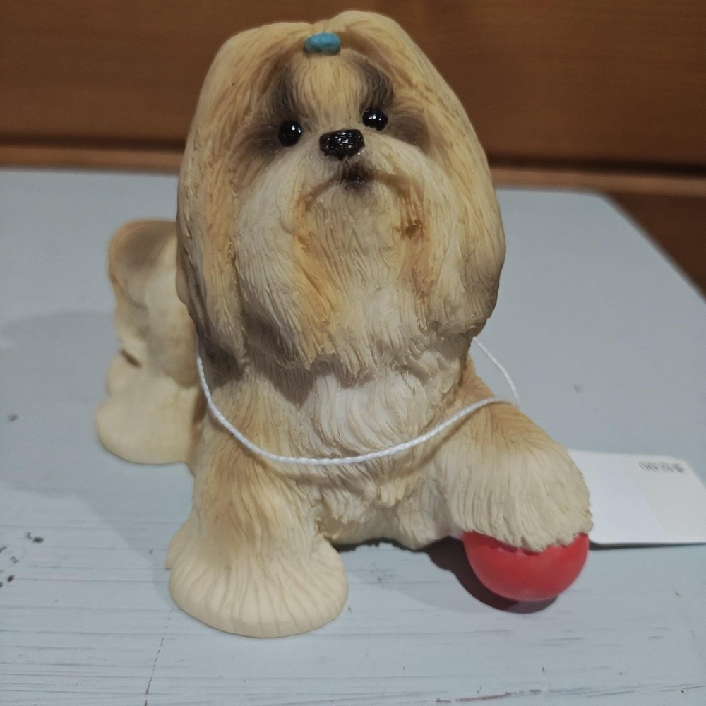 Vintage 1998 Stone Critters Shih-Tzu Dog Puppy 4" New‎ in Box SC-1151 H2